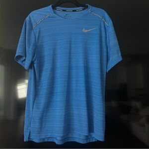 Nike Dri-FIT Running T-Shirt Blue Performance Activewear (L)